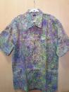 Batik Hemd - Lila mit Pflanzenmuster